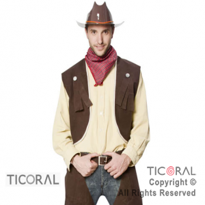 DISFRAZ VAQUERO ADULTO CAND TALLE 2 x 1